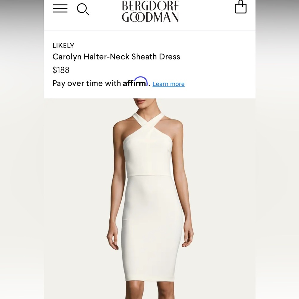 Likely white halter Carolyn dress